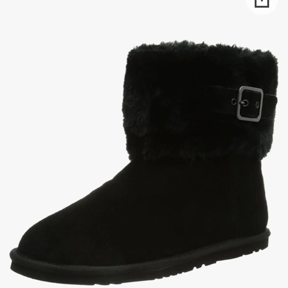Skechers Star Shooter Skyward Suede & Fur-lined Black Boots NWT - Picture 11 of 12